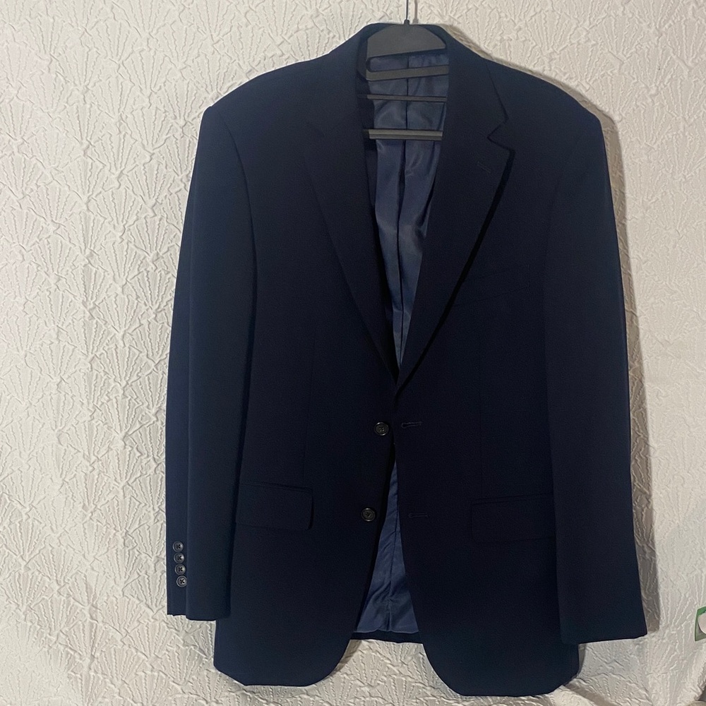 Pronto Uomo Dark Blue Blazer Men’s 38R 32 Waist Professional Attire BoldSleek